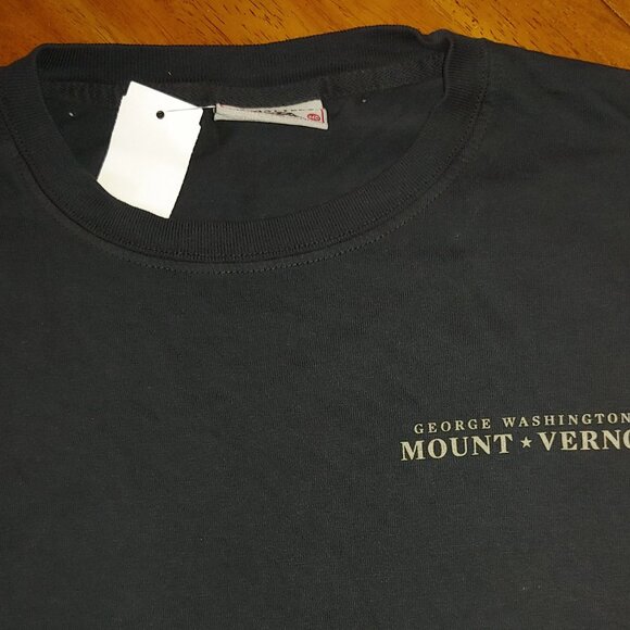 Mount Vernon  George Washington 100% Soft Cotton Long Sleeve Crew Neck Med - Picture 8 of 8